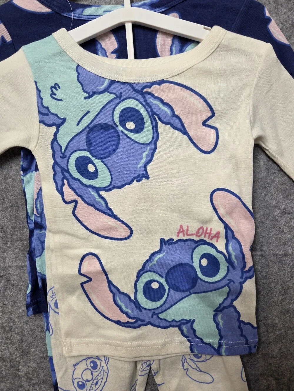 Disney Stitch Girls 4 Piece Pajama Set NWT